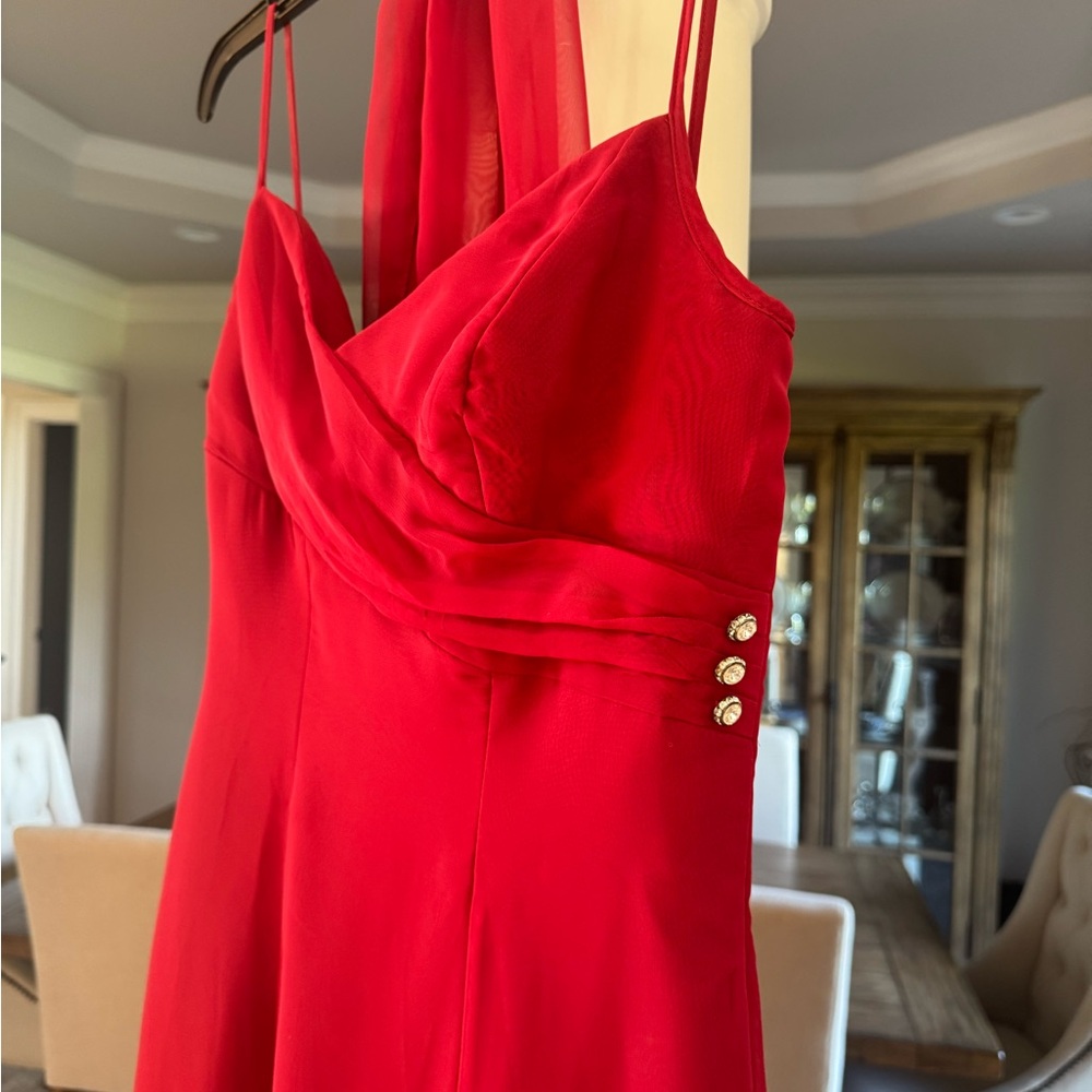 Mori Lee-Formal garnet red dress